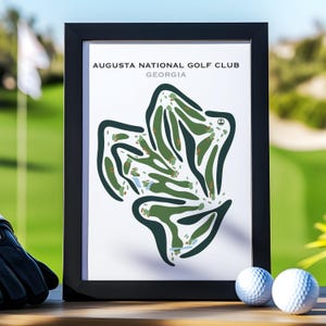 Augusta National Golf Club GA Drucke | Kunstdruck der Golf Card, Golfspieler Geschenk, Golfspieler Geschenk, Golfspieler Geschenk für Männer, Kunstdruck