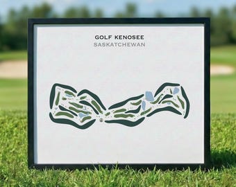 Golf Kenosee, Saskatchewan | Golf Course Map, Golf Map, Golfer Gift For Him, Scorecard Layout, Golfer Boyfriend Gift, Art Print Decor