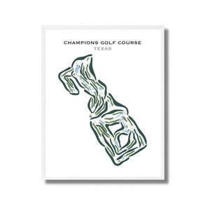Meister-Golfplatz, Texas | Kunstdruck, Golf Karte, Golf Karte, Golf Karte, Score Karte, Golf Karte, Kunstdruck UNGERAHMT, für Sie und Ihn