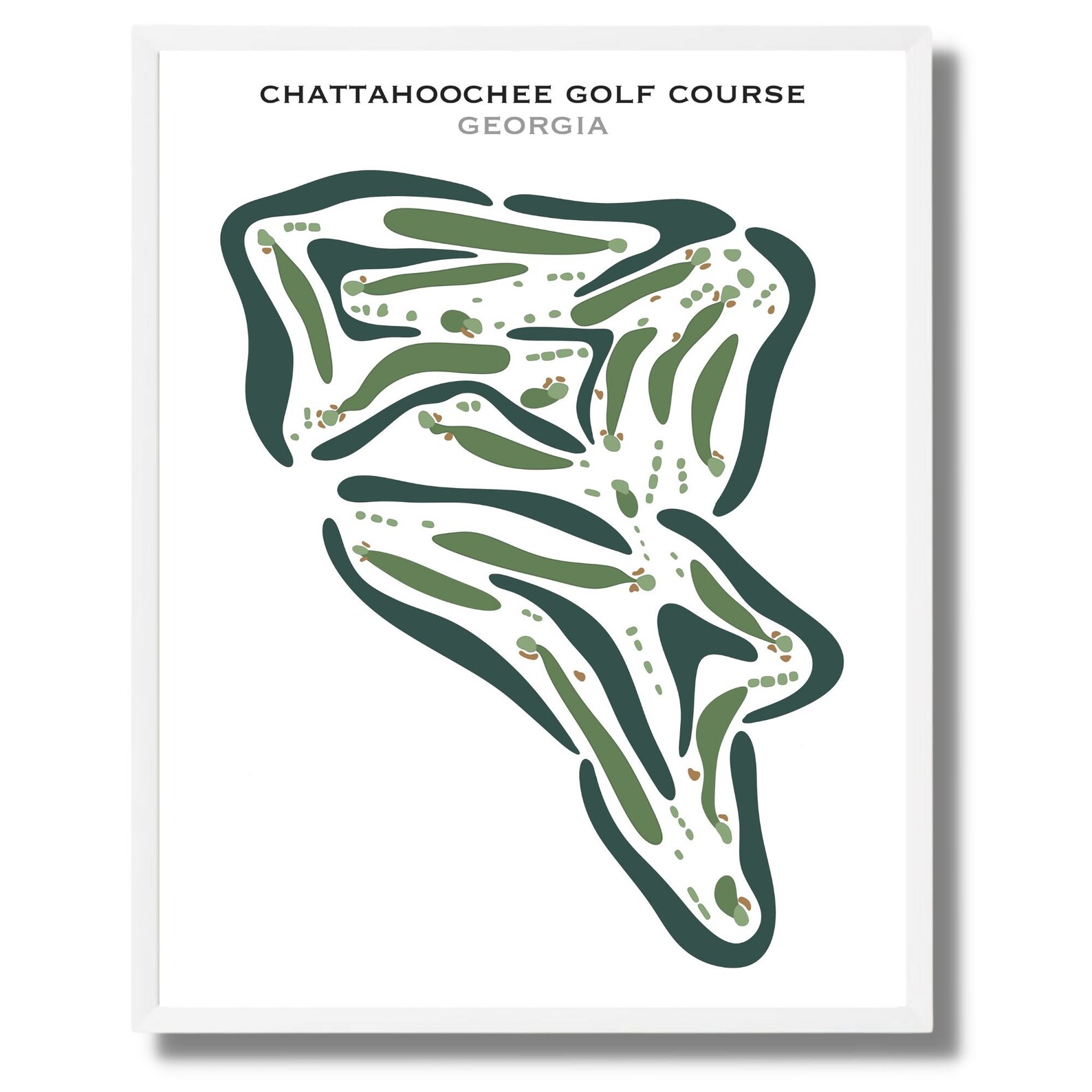 Chattahoochee Golf Course GA golf Course Map Home Decor Etsy