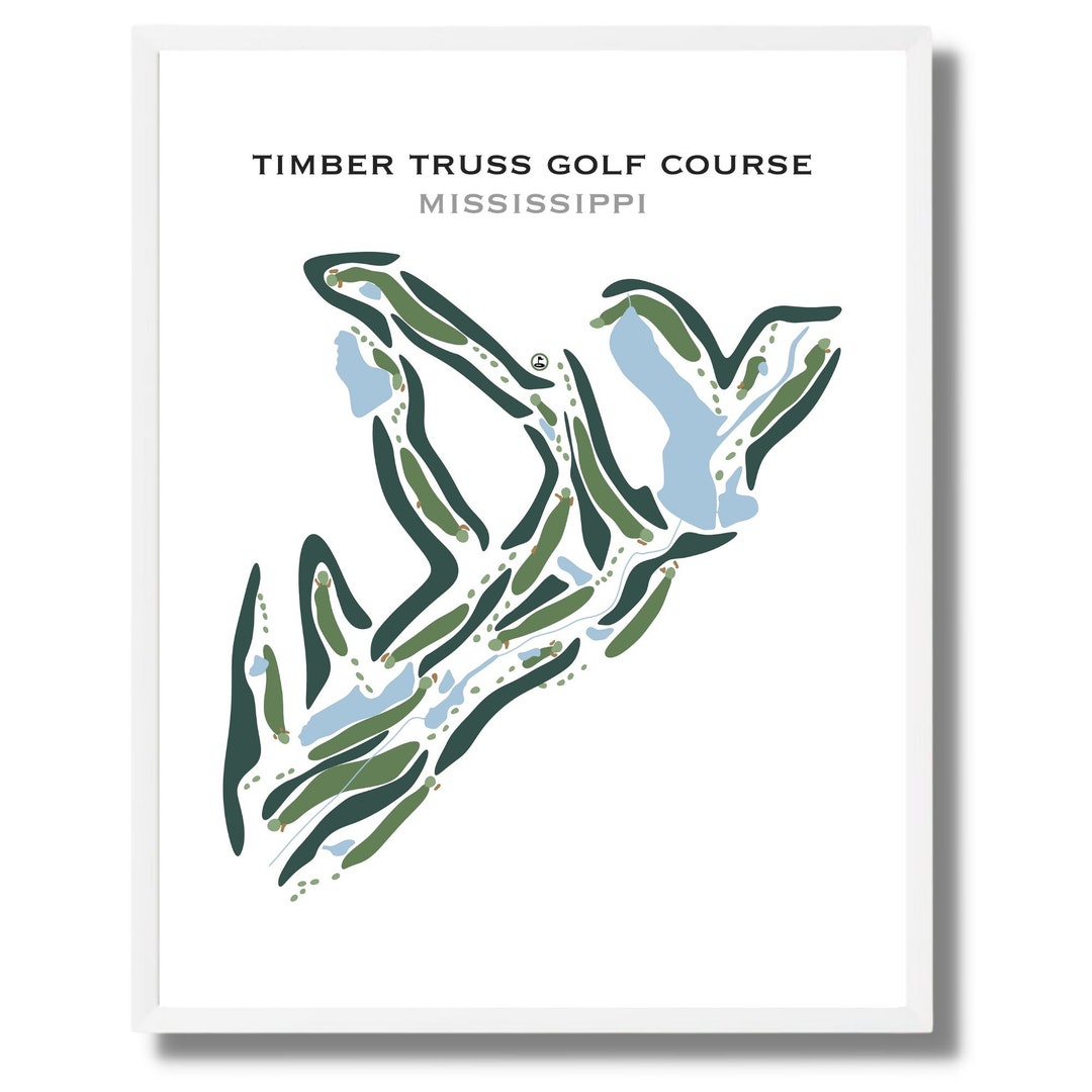 Timber Truss Golf Course MS Golf Course Map Home Decor Etsy