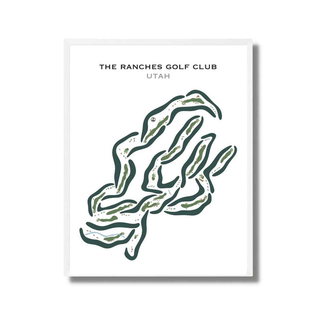 The Ranches Golf Club Map Art Print, Utah - Etsy