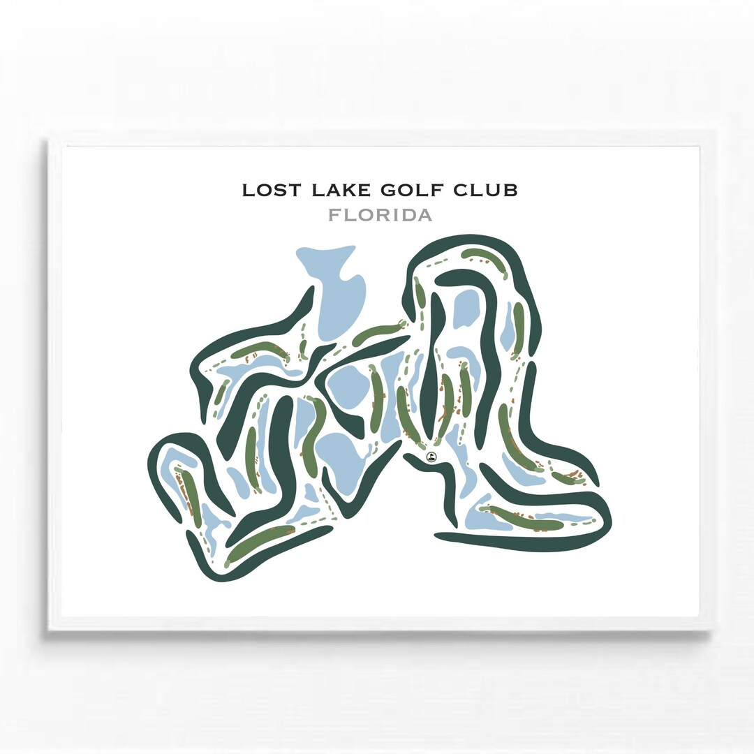 Lost Lake Golf Club FL Golf Course Map Home Decor Golfer Etsy