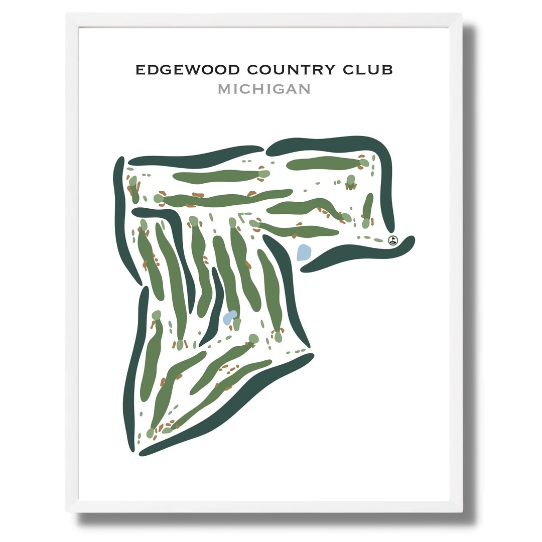 Edgewood Country Club Michigan Golf Club Golf Course Map Etsy Edgewood Country Club Michigan Golf Club Golf Course Map Etsy