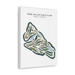 Pine Valley Golf Club, NJ Golf Course Map, Golf Map, Golfer Gift for Him, Scorecard Layout ...