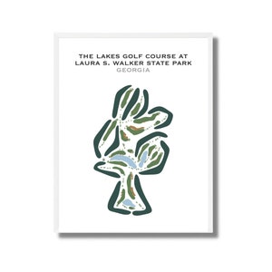 Der Lakes Golf Platz im Laura S. Walker State Park, GA | Kunstdruck, Golfspieler Geschenk für Ihn, Freund Geschenk, Golfspieler Karte, Kunstdruck UNGERAHMT
