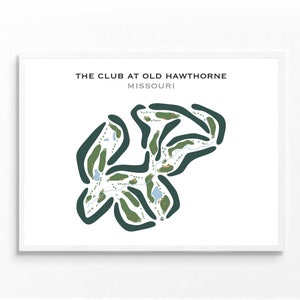 Der Club in Old Hawthorne, MO | Kunstdruck, Kunstdruck, Score Card Layout, Golf Karte, Golf Karte, Golf Siebdruck, Golf Karte, Kunstdruck UNGERAHMT