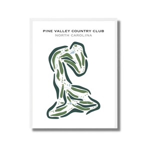 Valley Pine Country Club, NC Golf Course Prints| Golf Course Map Home Decor, Golfer Gift For Him Her, Golfer Lover Gift, Framed & Canvas Art