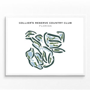Collier's Reserve Country Club, FL | Kunstdruck, Golf Karte, Golf Karte, Geschenk für Ihn, Score Karte, Golf Karte, Kunstdruck UNGERAHMT
