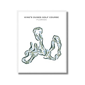 King's Dunes-golfbaan, Florida, golfbaan print, golfer decor cadeau, golfcadeau-ideeën, cadeaus voor man, cadeaus voor een golfer, INGELIJSTE
