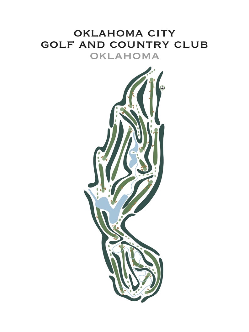 Oklahoma City Golf and Country Club Oklahoma Golf Course Etsy