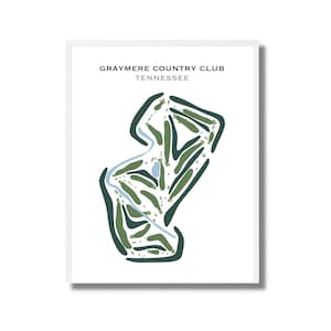 Graymere Country Club, TN | Kunstdruck, Golf Karte, Golf Karte, Golf Karte, Score Karte, Golf Karte, Kunstdruck UNGERAHMT, für Sie und Ihn