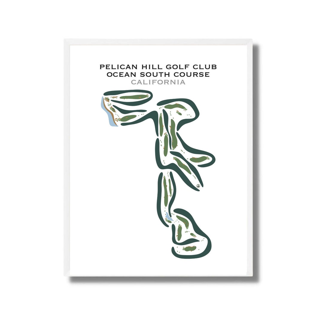 Pelican Hill Golf Club Ocean South Golf Course, CA Golf Course Map