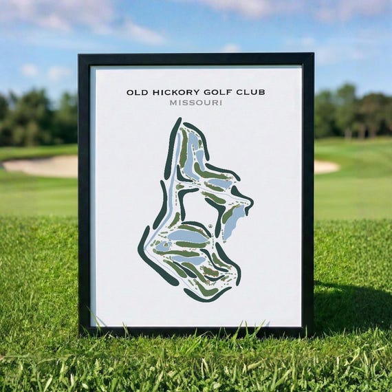 Old Hickory Golf Club, MO Wall Art | Golf Course Map, Golfer Dad