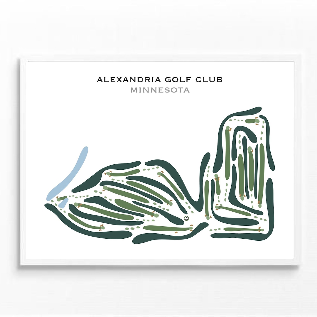 Alexandria Golf Club MN Golf Course Map Home Decor Golfer Etsy
