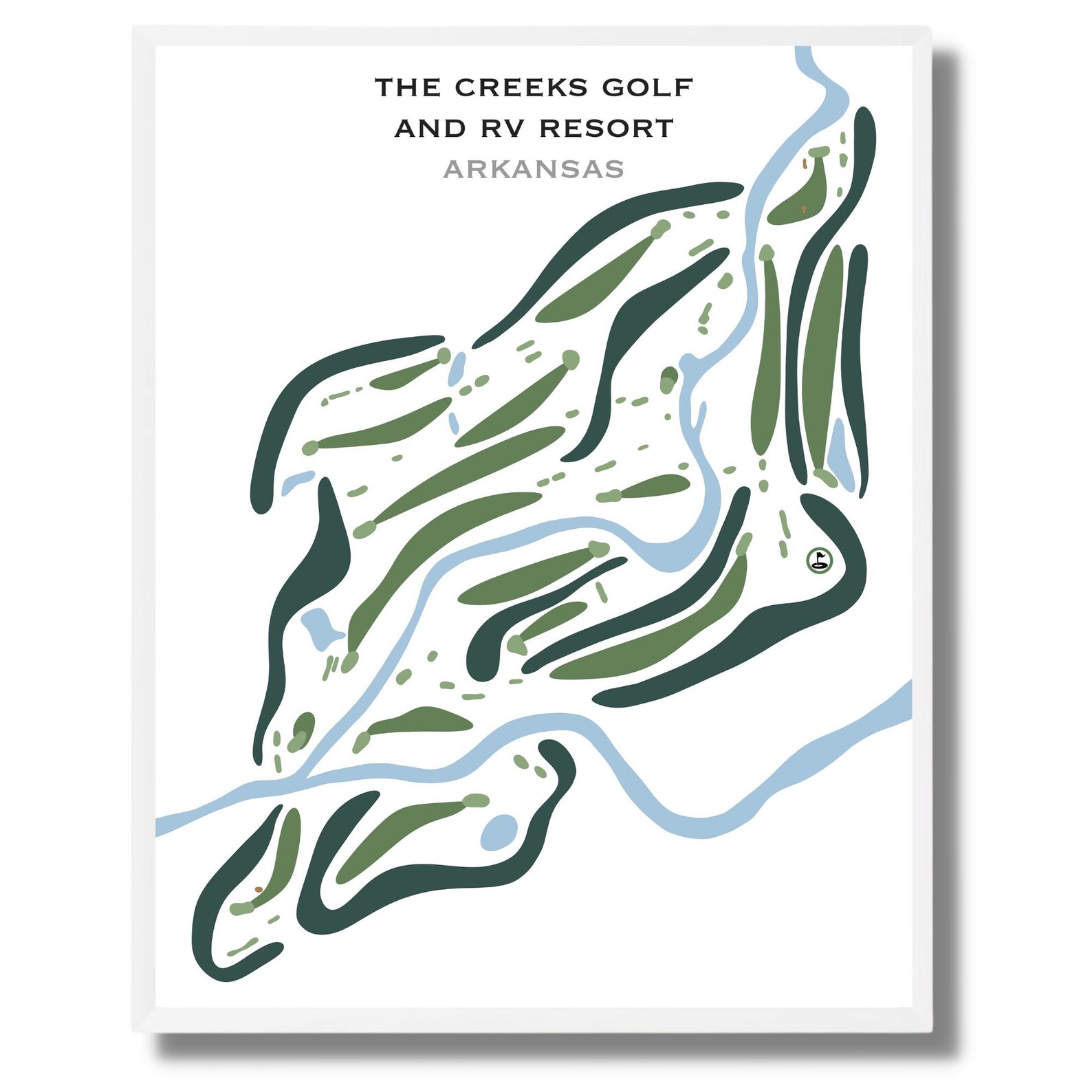 The Creeks Golf & RV Resort Arkansas Golf Course Map Golf Etsy