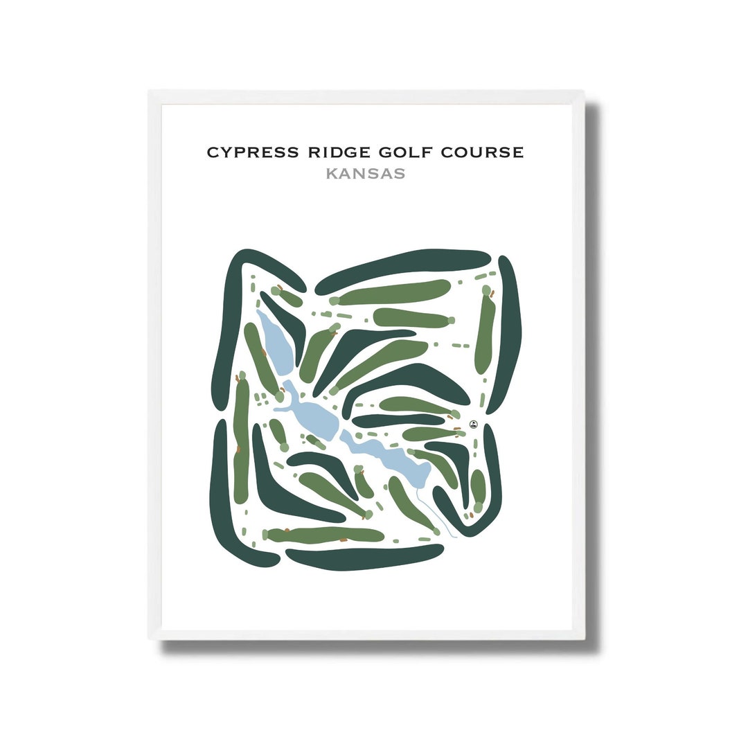 Cypress Ridge Golf Course KS Golf Course Map Golf Map Golfer Gift Cypress Ridge Golf Course KS Golf Course Map Golf Map Golfer Gift