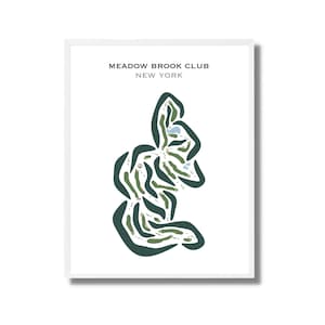 Meadow Brook Club, Jericho, NY | Golf Course Map, Golf Map, Golfer Gift For Him, Scorecard Layout, Golfer Boyfriend Gift, Art Print Decor