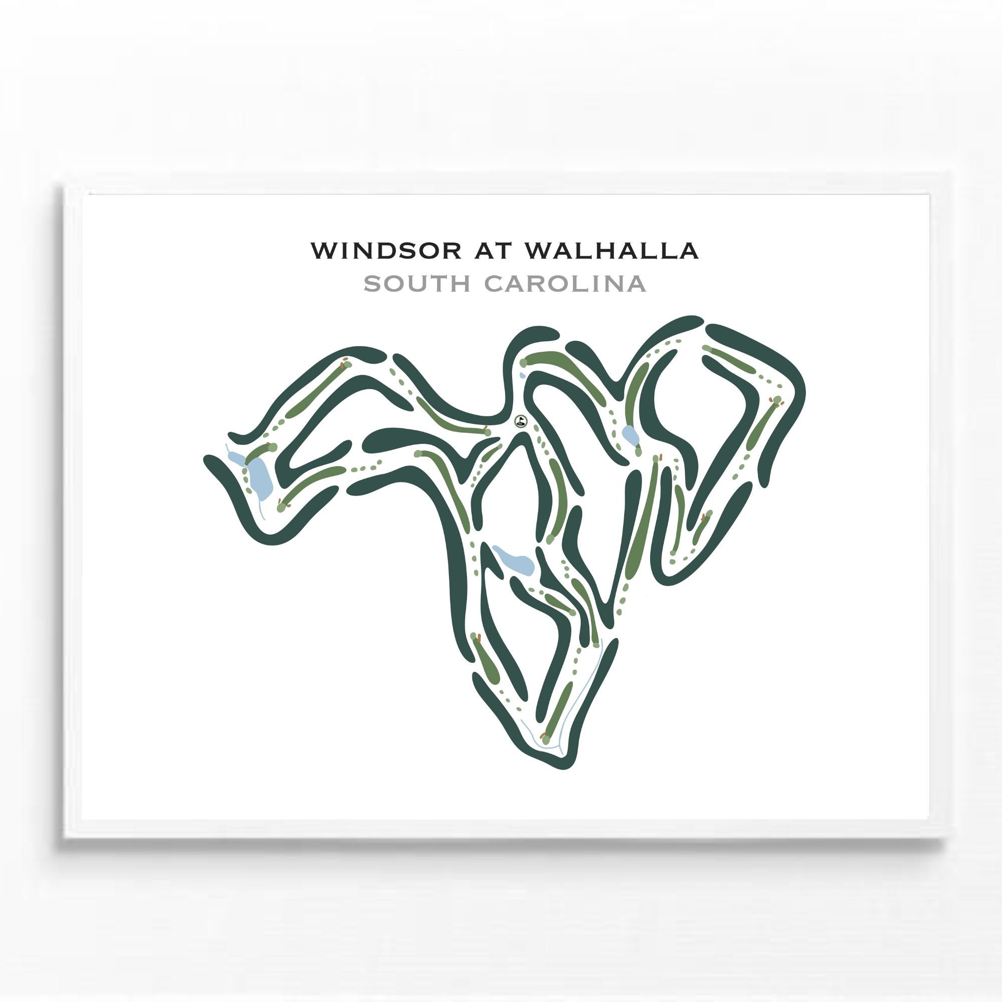 Windsor at Walhalla SC Golf Course Map Home Decor Golfer Etsy