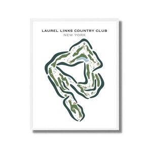 Country Club Laurel Links, État de New York | Carte du parcours de golf, carte du golf, cadeau golfeur pour lui, mise en page de la carte de score, cadeau petit ami golfeur, impression d'art sans cadre