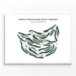 Apple Mountain Golfresort, CA | Kunstdruck, Kunstdruck, Golf Karte, Golf Karte, Score Karte, Golf Karte, Landkarte KUNST UNGERAHMT