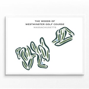 The Woods of Westminster Golf Course, MA | Golf Course Map, Golf Map,Golfer Gift,Scorecard Layout,Golfer Boyfriend Gift,Art Print Decor