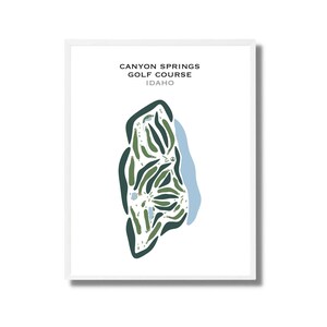 Canyon Springs Golf Platz, ID | Kunstdruck, Golf Karte, Golf Karte, Landkarte, Score Karte, Landkarte, Golf Karte, Kunstdruck UNGERAHMT, für Sie und Ihn