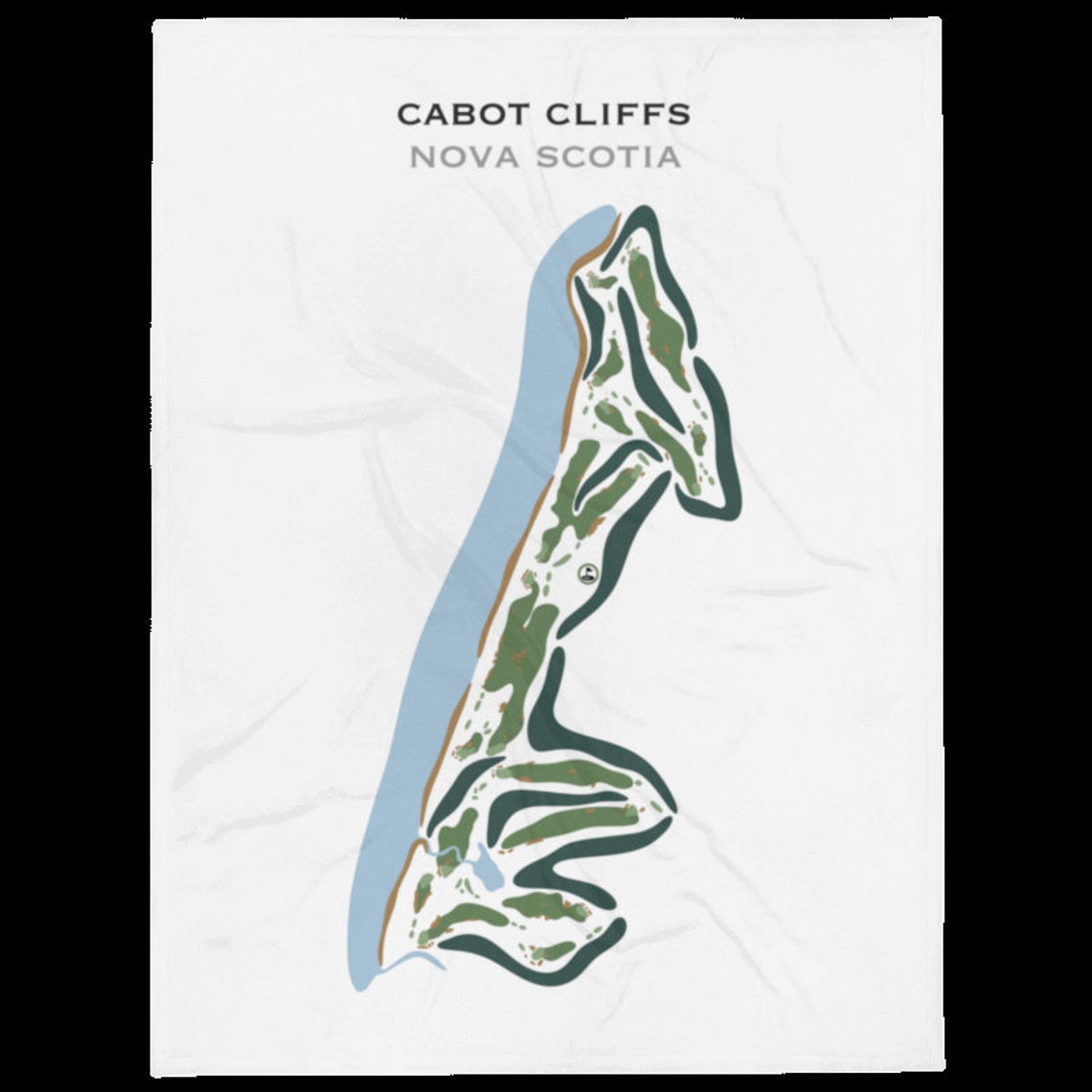 Cabot Cliffs Canada Golf Course Map Home Decor Golfer Gift for Him