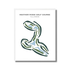 Heather Ridge Golf Club, IL | Kunstdruck, Golf Karte, Golf Karte, Golf Karte, Score Karte, Golf Karte, Kunstdruck Ohne Rahmen UNGERAHMT