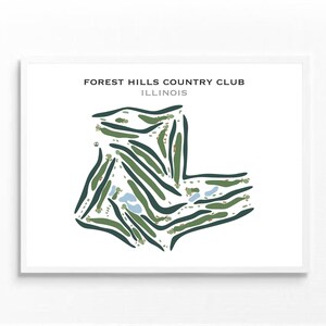Forest Hills Country Club, IL | Kunstdruck, Kunstdruck, Golf Karte, Golf Karte, Score Karte, Golf Karte, Landkarte, Golf Karte, Kunstdruck UNGERAHMT