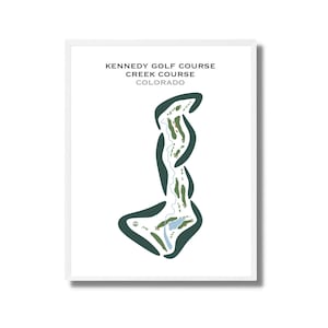Campo de golf Kennedy, Creek Course, Colorado / Mapa del campo de golf, Mapa de golf, Regalo para golfista, Tarjeta de puntuación, Regalo para novio golfista, Lámina artística sin marco