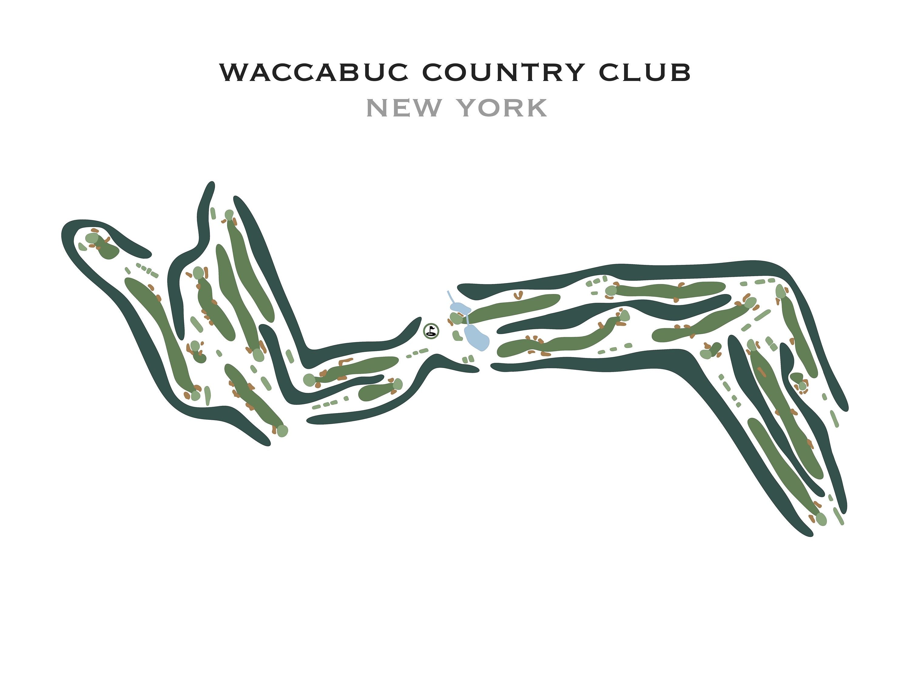 Waccabuc Country Club NY Golf Course Map Home Decor - Etsy