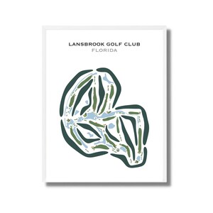 Lansbrook Golf Club, Florida | Golf Course Map, Golf Map, Golfer Gift For Him, Scorecard Layout, Golfer Boyfriend Gift, Art Print Decor