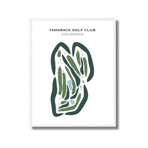 Club de golf de Tamarack, Colorado | Carte du parcours de golf, carte du golf, cadeau golfeur pour lui, mise en page de la carte de score, cadeau petit ami golfeur, impression d'art sans cadre