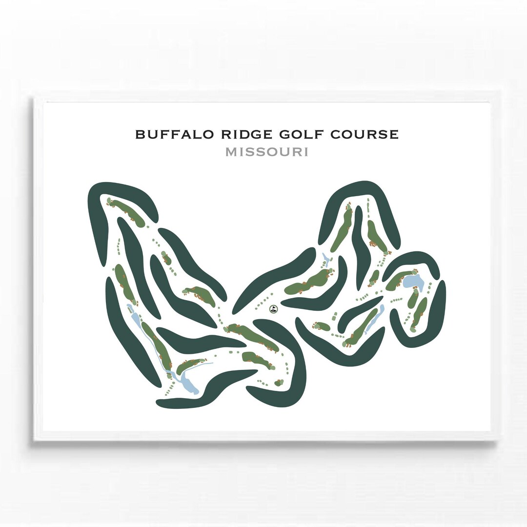Buffalo Ridge Golf Course, MO | Golf Course Map, Golf Map, Golfer Gift ...