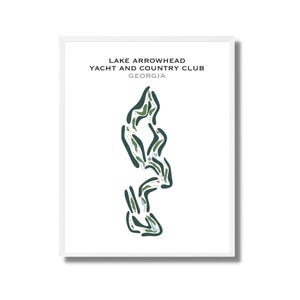 Lake Arrowhead Yacht & Country Club, Géorgie | Carte du terrain de golf, carte du golf, cadeau golfeur pour lui, cadeau petit ami golfeur, impression d'art sans cadre