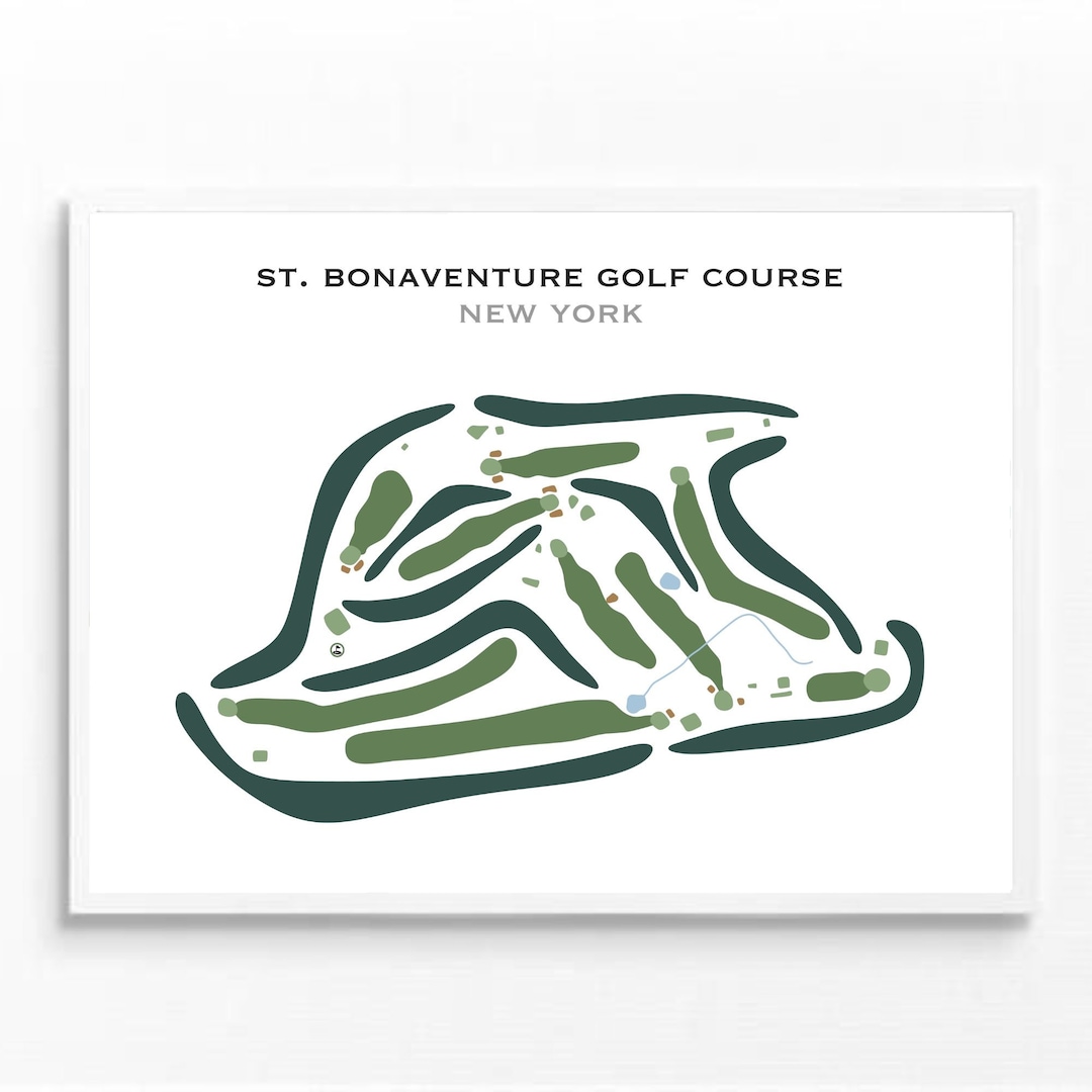 St. Bonaventure Golf Course, NY Golf Course Map, Decor, Golfer Gift
