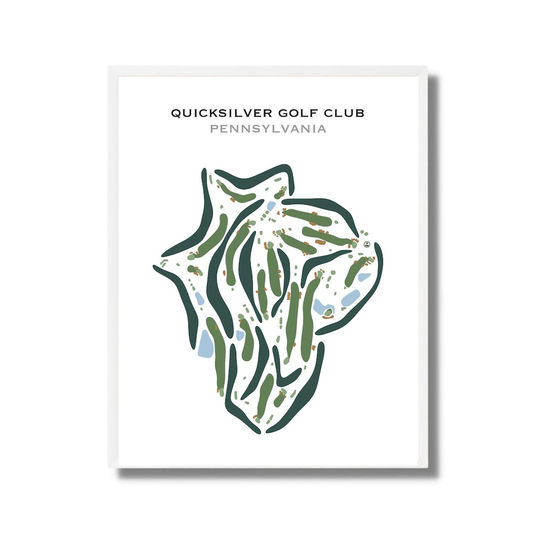 Quicksilver Golf Club PA Golf Course Map Home Decor Golfer Gift for Quicksilver Golf Club PA Golf Course Map Home Decor Golfer Gift for