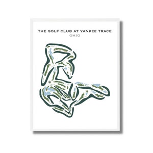 The Golf Club at Yankee Trace, OH | Golf Course Map, Decor, Golfer Gift For Him, Scorecard Layout, Golfer Boyfriend Gift, Art Print Decor