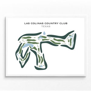Las Colinas Country Club, Tex | Kunstdruck, Golf Karte, Golf Karte, Golf Karte, Score Karte, Golf Karte, Kunstdruck UNGERAHMT, für Sie und Ihn