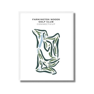 Farmington Woods Golf Club, CT | Kunstdruck, Kunstdruck, Golf Karte, Golf Karte, Golf Karte, Score Karte, Golf Karte, Kunstdruck UNGERAHMT