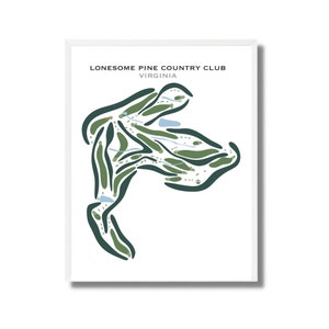 Lonesome Pine Country Club, Big Stone Gap, Golf Platz Karte, Golf Wohnkultur Geschenk, Geschenk für Golfer, Kunstdruck ohne Rahmen