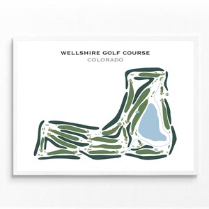Wellshire Golf Club, CO | Kunstdruck, Golf Karte, Golf Karte, Golf Karte, Score Karte, Golf Karte, Kunstdruck UNGERAHMT, für Sie und Ihn