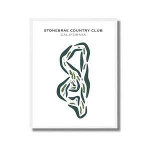 Stonebrae Country Club, CA / Mapa del campo de golf, Mapa de golf, Regalo para golfista, Diseño de tarjeta de puntuación, Regalo para novio golfista, Lámina artística sin marco