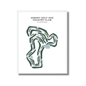 DeBary Golf & Country Club, FL | Golf Course Map,Golf Map, Golfer Gift For Him,Scorecard Layout, Golfer Boyfriend Gift, Art Print Decor