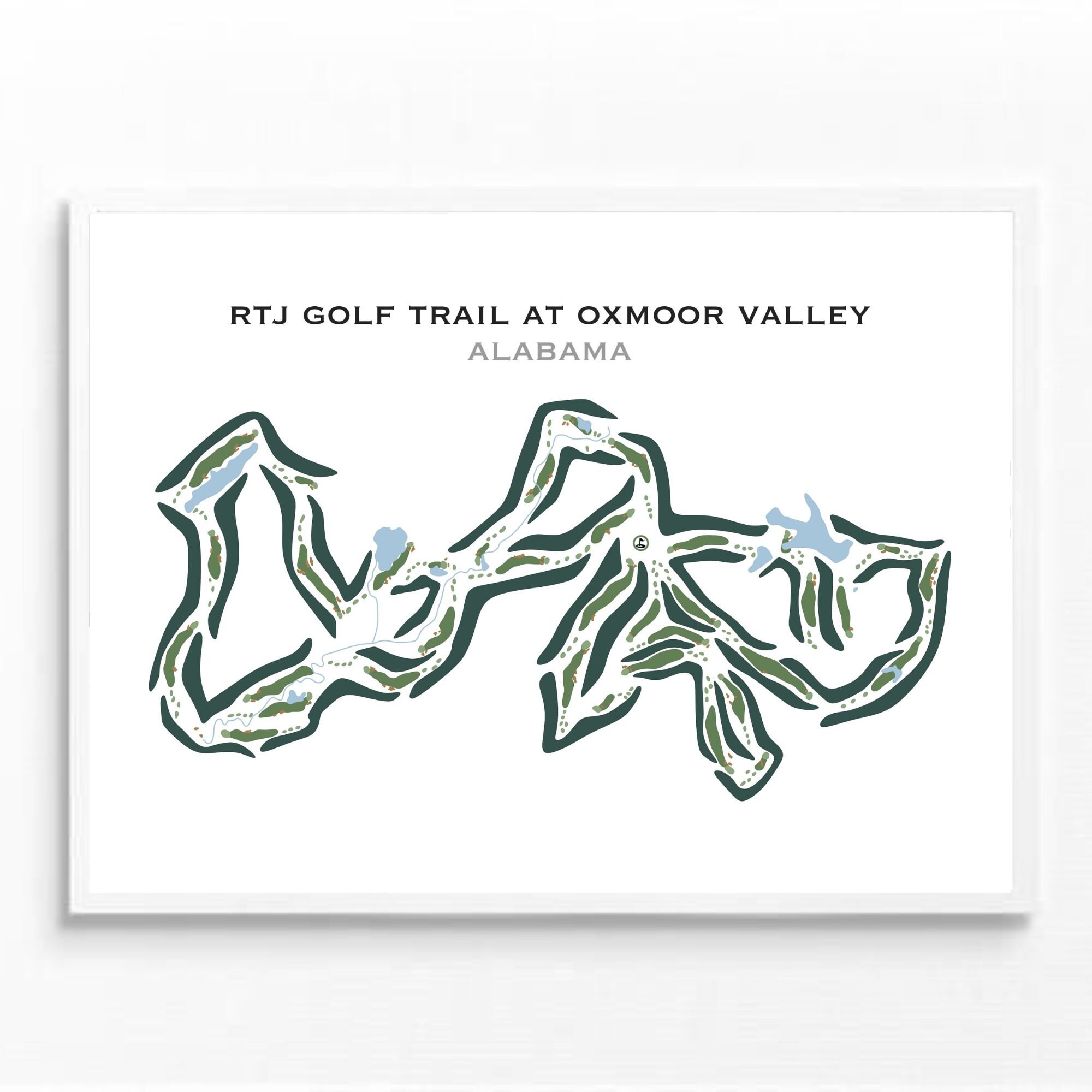 RTJ Golf Spur im Oxmoor Valley, AL | Kunstdruck Golf Platz Karte, Golf Karte, Geschenk Score Card, Geschenk für Sie und Ihn, Geschenk für Ihn