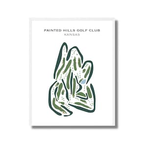 Painted Hills Golf Club, Kansas | Golfbaankaart, golfkaart, golfer cadeau voor hem, scorecardlay-out, cadeau golfer vriendje, kunstdruk INGELIJST