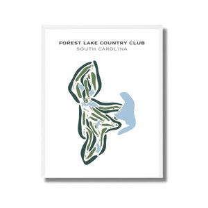 Forest Lake Countryclub, SC | Kunstdruck, Golf Karte, Golf Karte, Golf Karte, Score Karte, Golf Karte, Kunstdruck UNGERAHMT, für Sie und Ihn