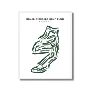 Royal Birkdale Golf Club, Inglaterra / Mapa del campo de golf, decoración, regalo de golfista para él, diseño de tarjeta de puntuación, regalo de novio golfista, impresión artística SIN MARCO