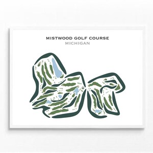 Mistwood Golf Club, MI | Kunstdruck, Golf Karte, Golf Karte, Golf Karte, Score Karte, Golf Karte, Kunstdruck UNGERAHMT, für Sie und Ihn